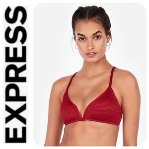 Express Ribbed V-Wire Bikini Top, S - BNWOT | NBW